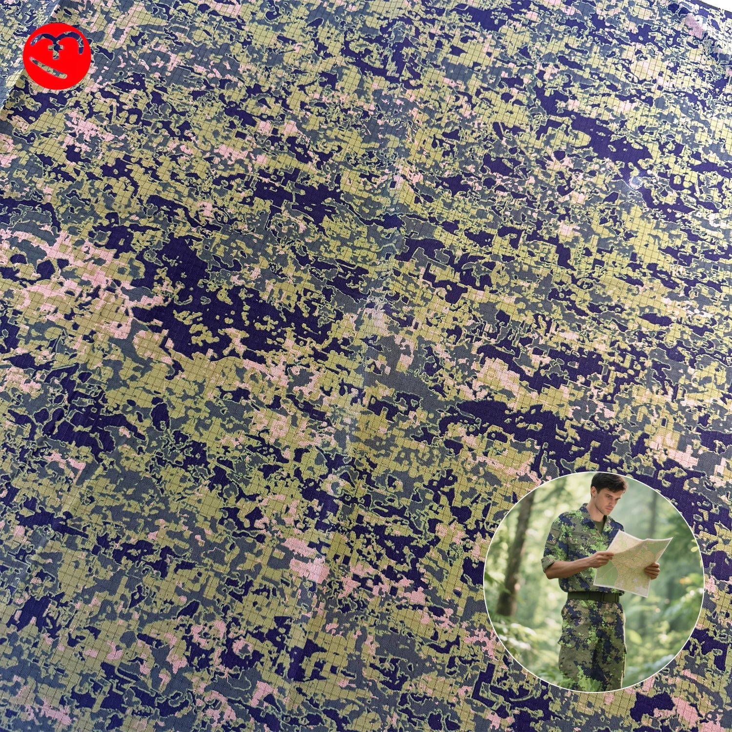 All Camouflage Pattern Fabric TC65/35 Polyester Cotton Ripstop Garments Uniform Workwear Fabric