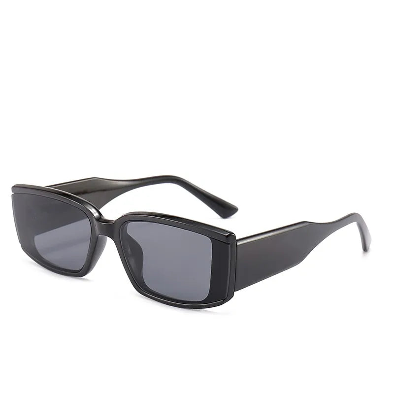 High-End Custom Frame Sunglasses for Men UV400 Optical Attribute Vintage Rectangle Wide Legs Eyewear Quality Sun Glasses PC