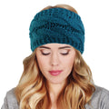 New Design Soft Stretch Winter Warm Cable Knit Ear Warmer Women Girls Hair Band Knitted Winter Headband for Women TD-207