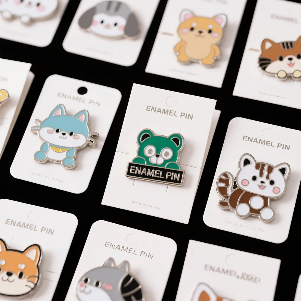 Trending Custom Logo Cartoon Souvenir Badge Brooches Soft Enamel Lapel Pin with UV Printing Plated Metal Badge Factory