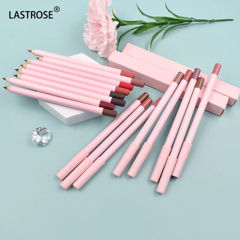 Pink Cute Popular Vegan Creamy Matte Lipliner Make Your logo Private Label Twist up Lip Liner
