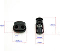 Wholesale NEW POM ABS Double Hole 1 Hole Cord Lock Stopper Plastic Spring Loaded Cord Toggles