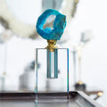 Diy Wholesale Custom Design Natural Agate Crystal Stone Glass Empty Perfume Bottle