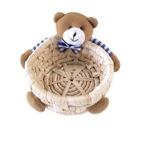 European and American Style Storage Basket Straw Knitting Bear Rabbit Basket Sundry Easter Basket Easter Home Decoration