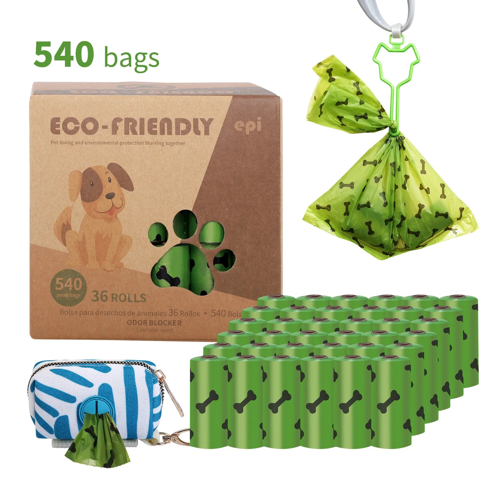 Eco Friendly Portable Pet Dog Cat Waste Disposal Supplies Pet Poop Bag Dog Biodegradable