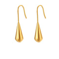 Hot Sale Gold Plated Geometric Drop Earrings Luxury Stainless Steel Water Drop Hook Drop Earrings Jewelry for Women