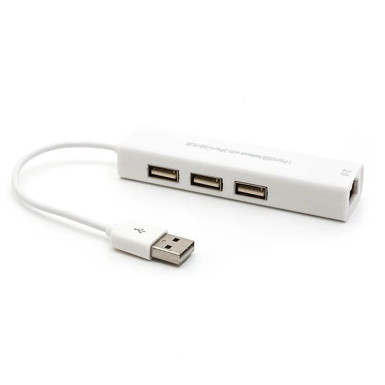 Factory Price USB to RJ45 Adapter with 3 Port USB 2.0 HUB for Mobile Phone Tablet Network LAN Ethernet RJ45 Connector