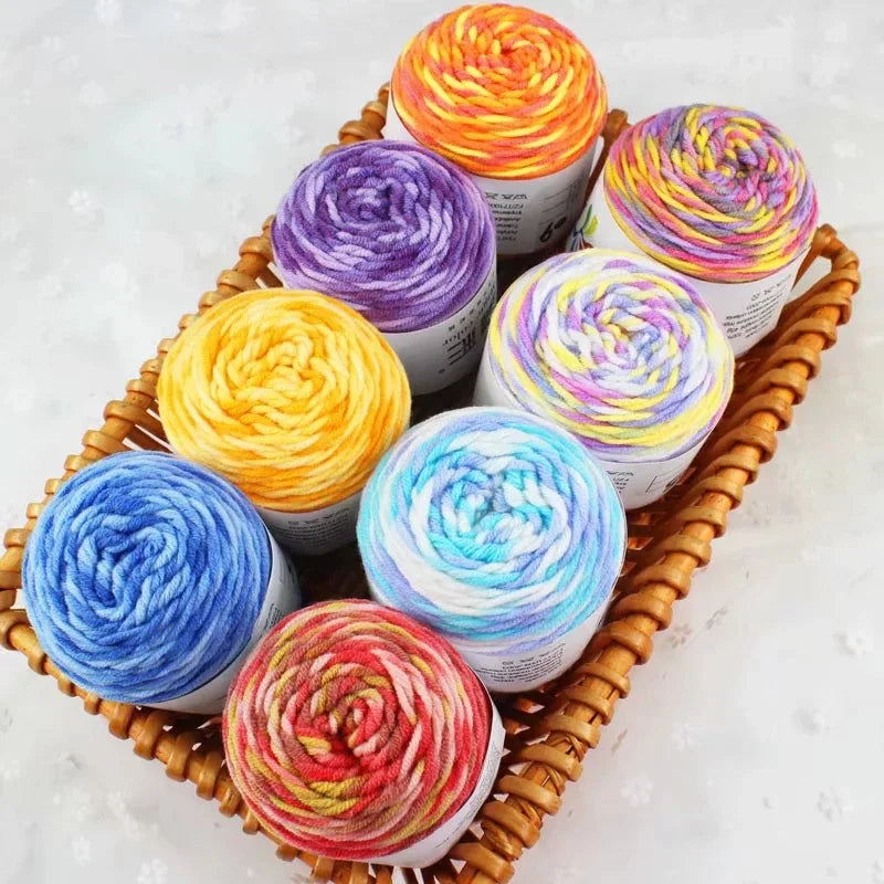 For 100% Acrylic Soft Colorful Hand Knitting Yarn for Scarf Hats Sweater Knitting OEKO-TEX Certified Anti-Pilling High