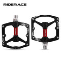 RIDERACE Bicycle Flat Platform Aluminum Pedals Sealed Bearing Non-slip High Strength Pedals for MTB Mountain All-round Pedal