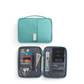 Makeway MK-0089 2 Sizes Grey Polyester Fashion Waterproof Passport Organizer Bags Zipper Closure Money Bag Storage Pouch Men