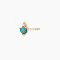 LOZRUNVE Bohemian 925 Silver 18k Gold Opal Zirconia Mini Stud Earring