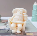 Santa Claus Sleeping Candle Silicone Mold DIY Christmas Gypsum Mold Decoration Platform