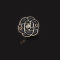 Custom 3d Flower Sewing Metal logo Gold Engraved Custom logo Enamel Washable Metal Tag
