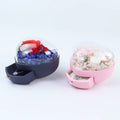 Unique Heart Acrylic Flower Bouquets Gift Boxes Holiday Jewelry Rose Flower Soap Packaging Gift Box