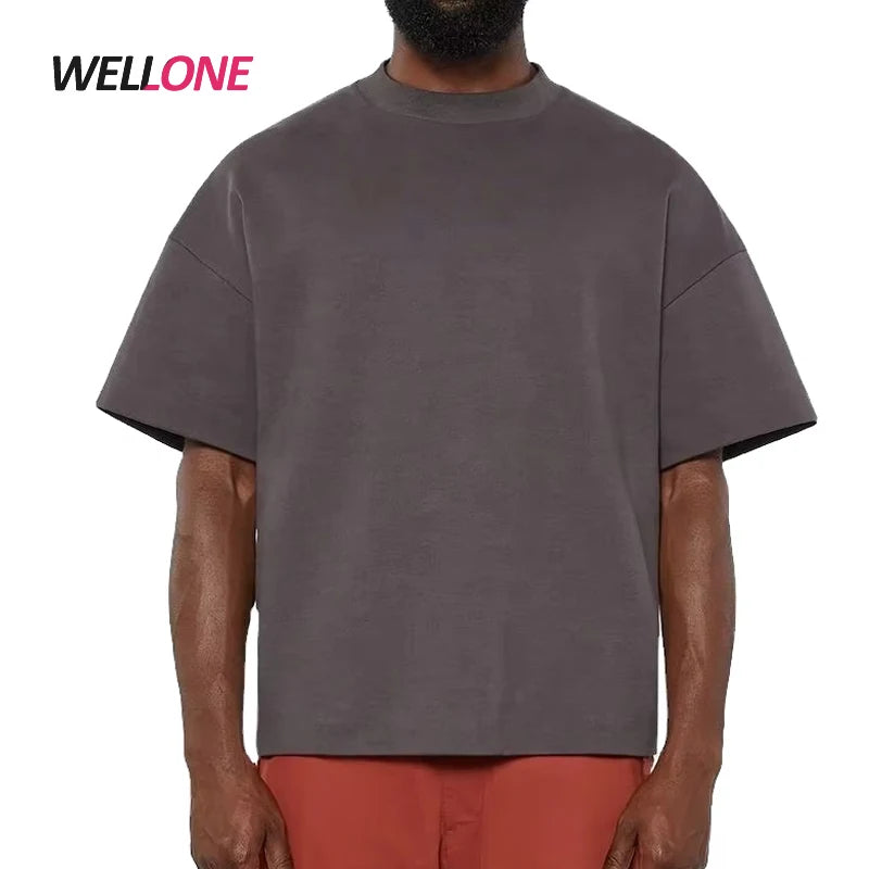 250gsm 100% Cotton Men's Black Tee Shirt Oversized Boxt Fit Custom Vinyl Printing Drop Shoulder Jersey Tshirt Round Neck T-shirt