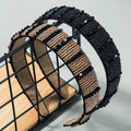 HOVANCI New Arrival Korea Elegant Beaded Headband Comfortable Broadside Rhinestone Crystal Hairband Women Accessories