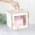 AK Spot Marble Pattern Portable Cake Box Thicken and Height Double Layer Melaleuca Mousse Cake Box Gift Box Customization
