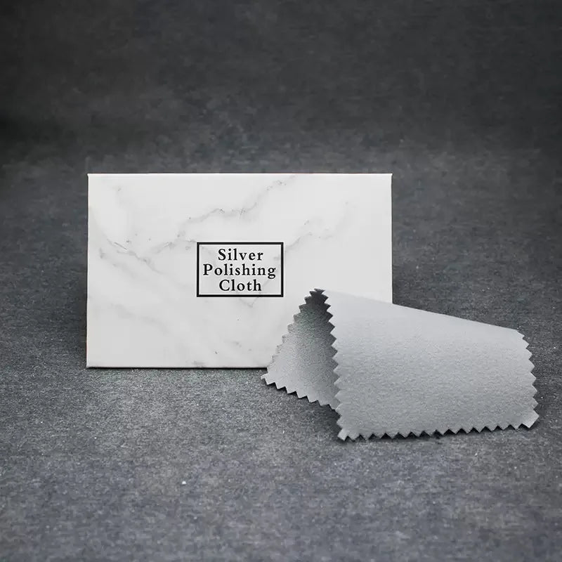 Custom Logo Individual Microfiber and Suede Jewelry Bag with Silver Polishing Customized Shape 8*8 Size Deboss Printing