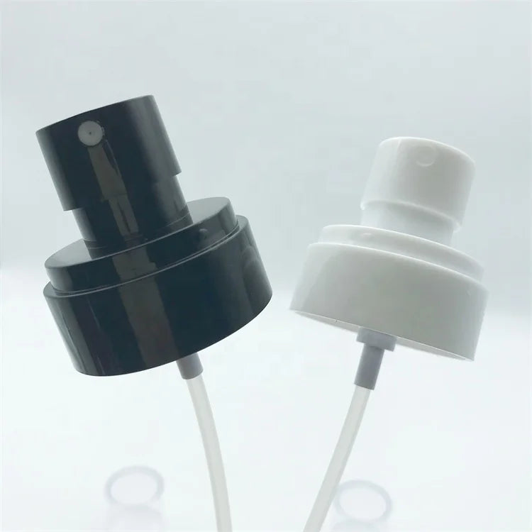 Plastic Cosmetic Closure White Black Smooth Double Wall Mist Sprayer 24/410 AS Over Cap for Hair Hydrating