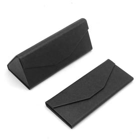 Folding Triangle Glasses Box for Men Women Handmade Waterproof Pu Leather Sunglasses Box High-grade Folding Storage case