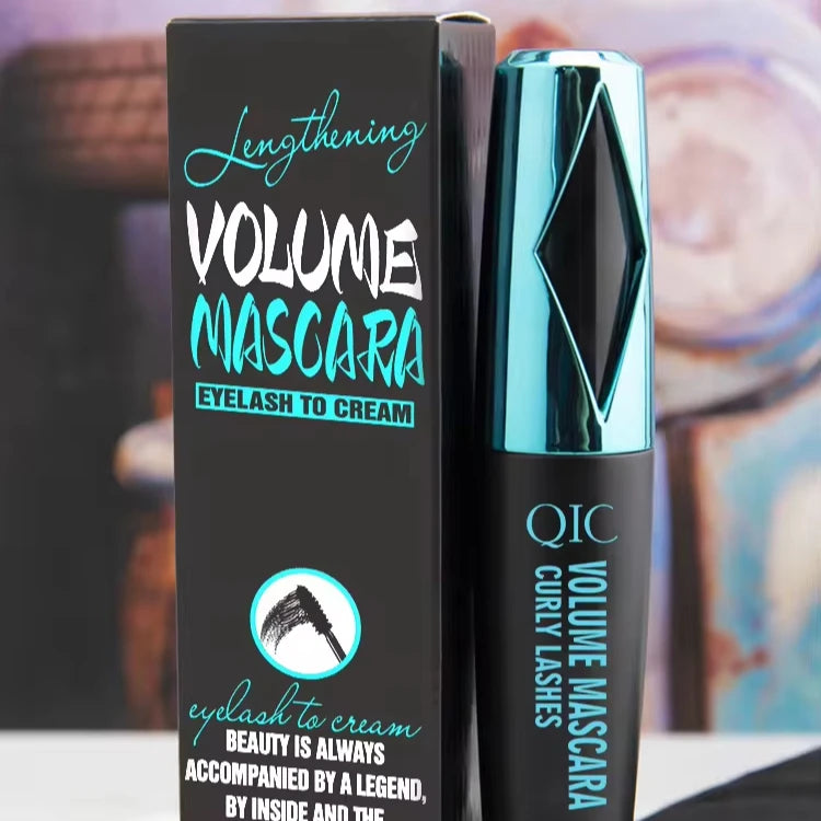 High Quality Oil Free Luxury Black Colour Waterproof Eyelashes Extension Mascara With Blue Tube