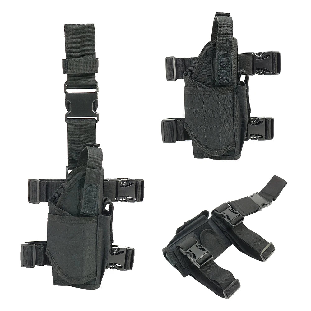 Universal Tactical Drop Leg Gun Holster Adapter Adjustable Left Right Handed Leg Thigh Holster Platform