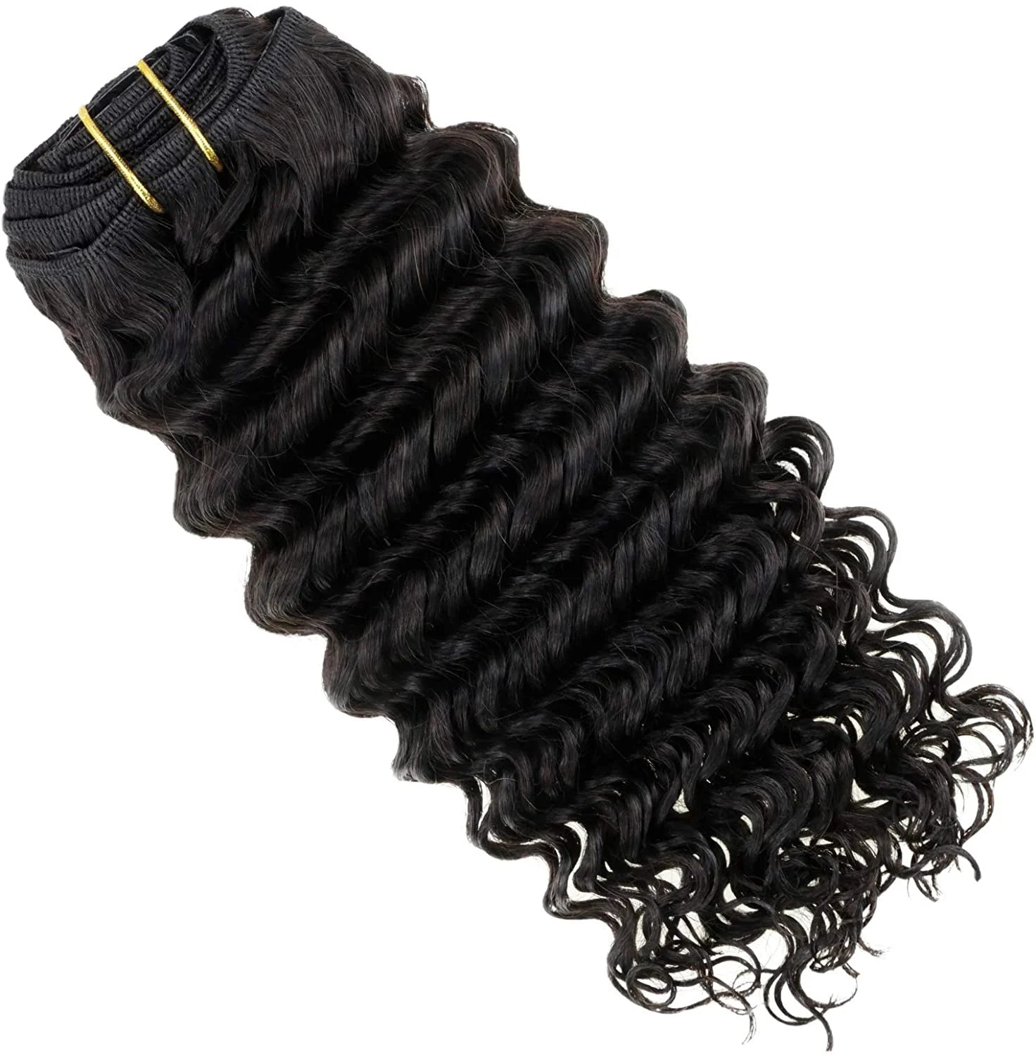 100% Unprocessed Virgin Natural Brazilian Remy Deep Wave Tangle-Free Shedding-Free Double Weft Bulk Human Hair Hair Extensions