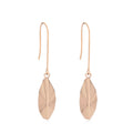 OEM Solid Geometric Drop Earring Long Dangle Rose Gold Color Fashionable Pearl Jewelry Brincos for Women for Weddings