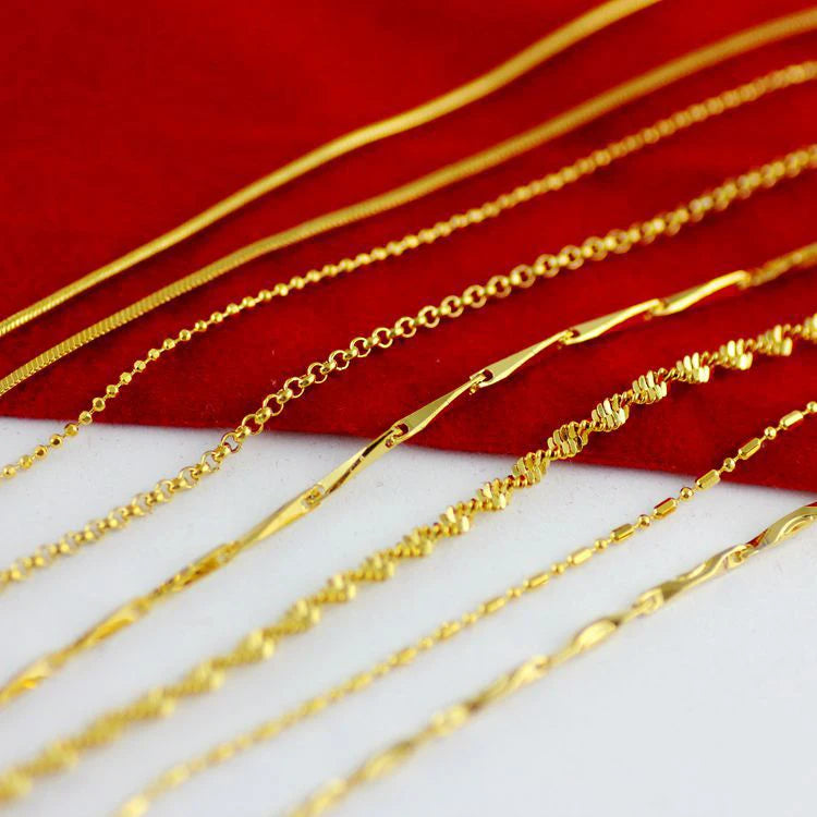 Dubai 2023 Dubai Jewelry Gold Filled Plated Long Neck Chain Necklace New Gold Chain Design for Men and Women