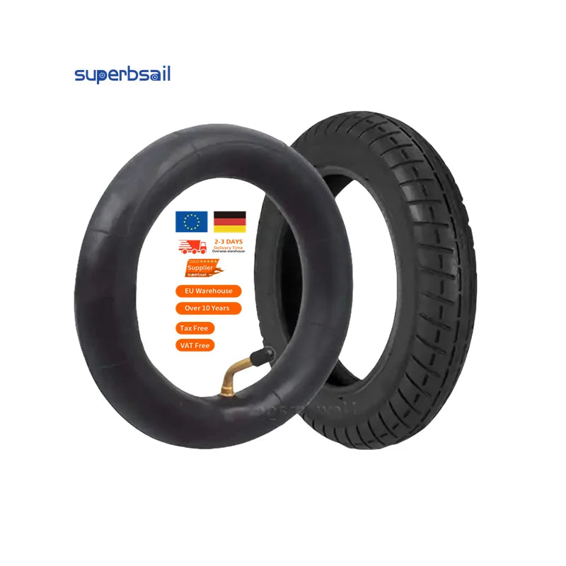 Superbsail EURO Stock Wanda 10 Inch Thicken Outer Tire Inflation Wheel Rubber Tyre Anti-skid for M365 Pro 1S Pro 2 Scooter Tire MegaBDM