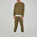 Custom Mens Cotton Joggers Suits Sets Wholesale Men Sweatshirt and Cargo Pants Sets