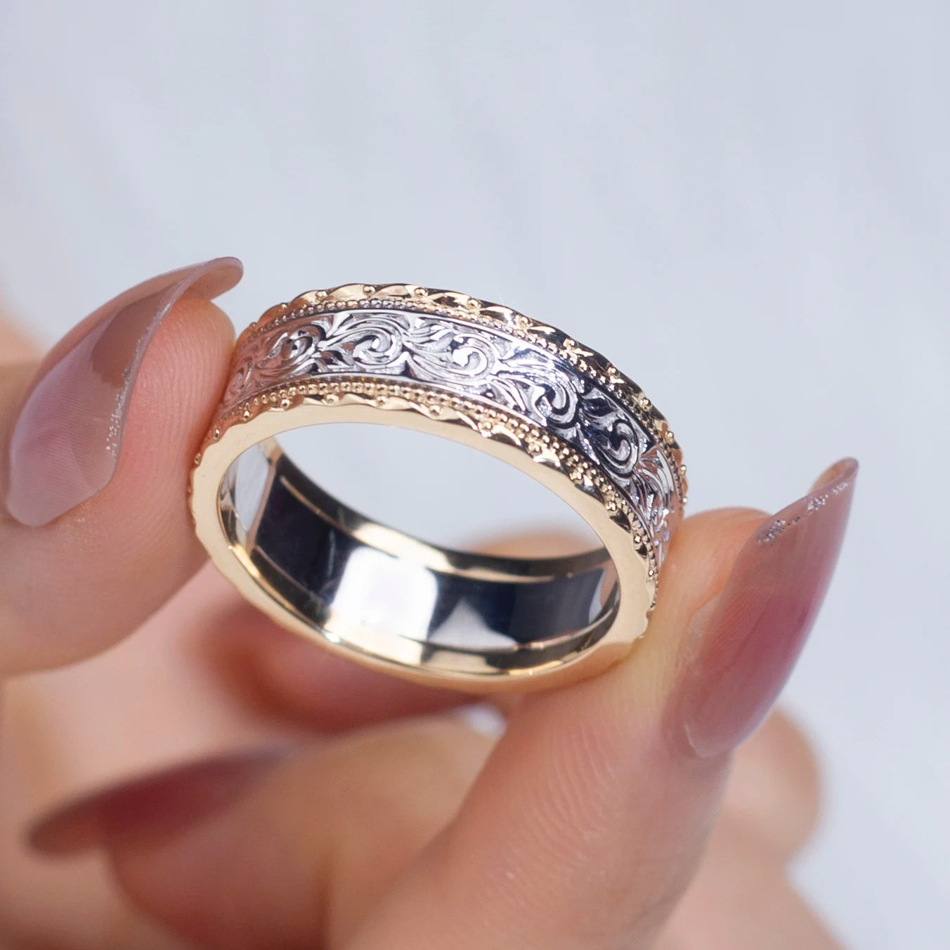 Messi Gems Customized Fine Ring Jewelry MSR-855 14K Solid Gold Men Ring for Gift