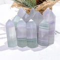 Light Purple Fluorite Crystal Tower Natural Faceted Point Tower Healing Stone Obelisk for Sale for Reiki Decor