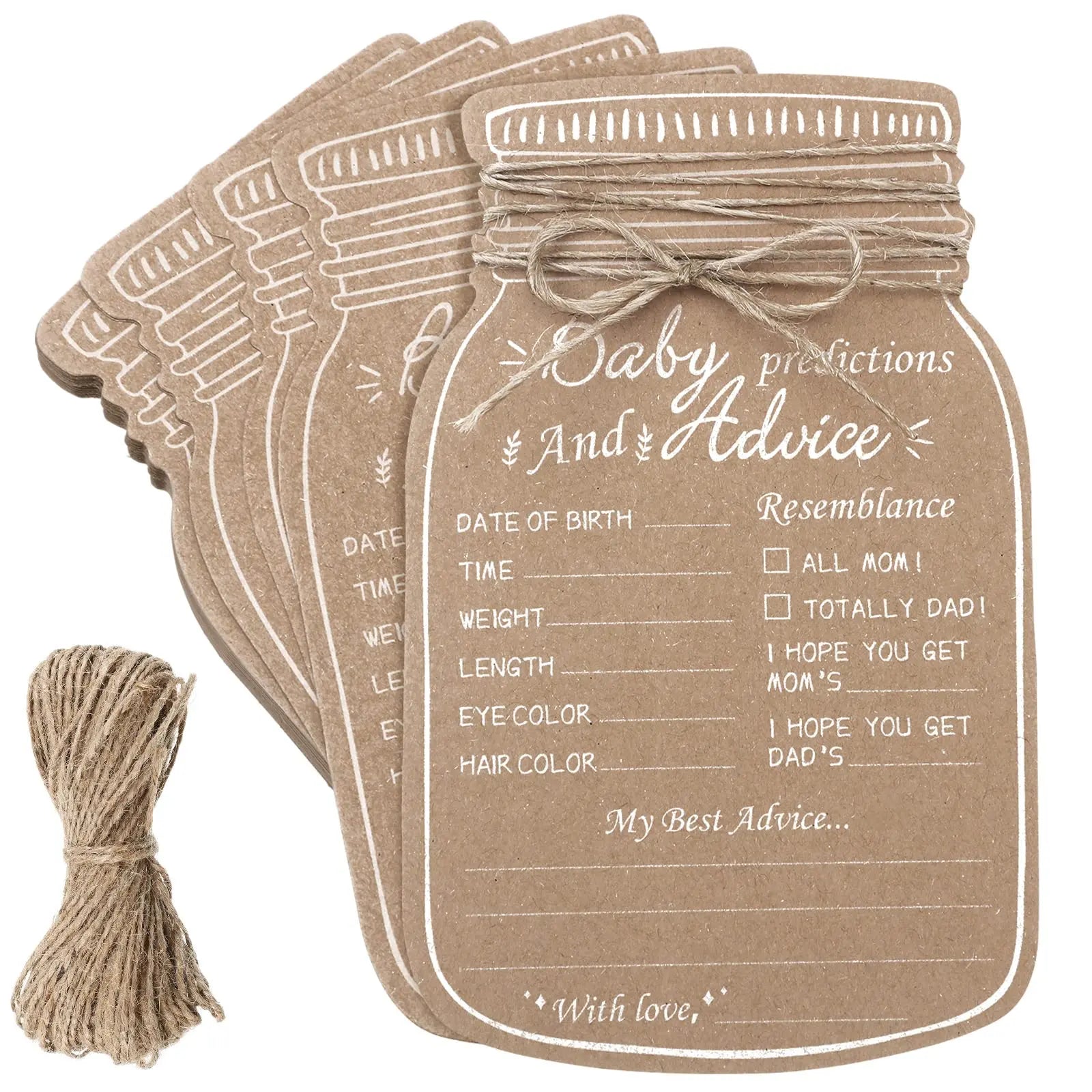 Whosale Customized Predictions Advice Cards Baby Shower Gender Reveal Party Favor Decorations Supplies