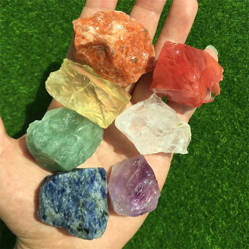 Factory Price Wholesale Raw Crystal Rocks Gem Rough Crystals 7 Chakra Stones Crystal Stone for Home Decoration