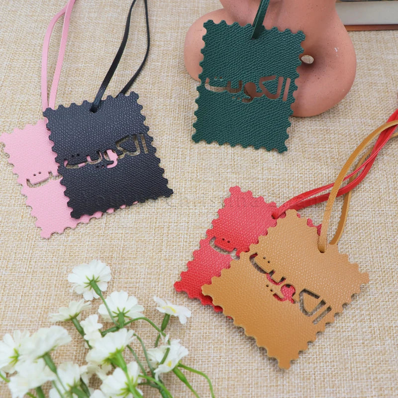Ramadan Gift Bag Charm PU Leather EID Handbag Charms Eid Al-Adha Leather Pendant Charm Promotion Gift for Women