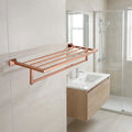 European Luxury Six-Piece Bathroom Accessories Set Rose Gold Includes Brushed Metal Soap Holder Toilet Paper Roll Holder