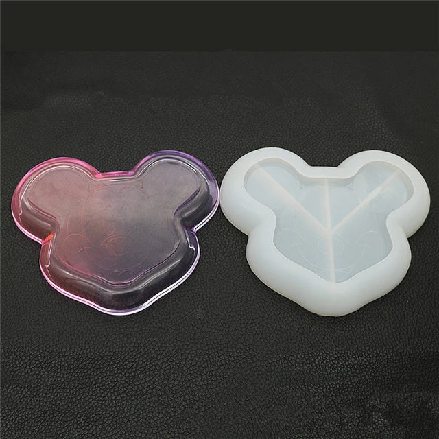 C-0368 DIY crystal drop glue Mickey storage box mold mirror manual silicone pendant practical storage box
