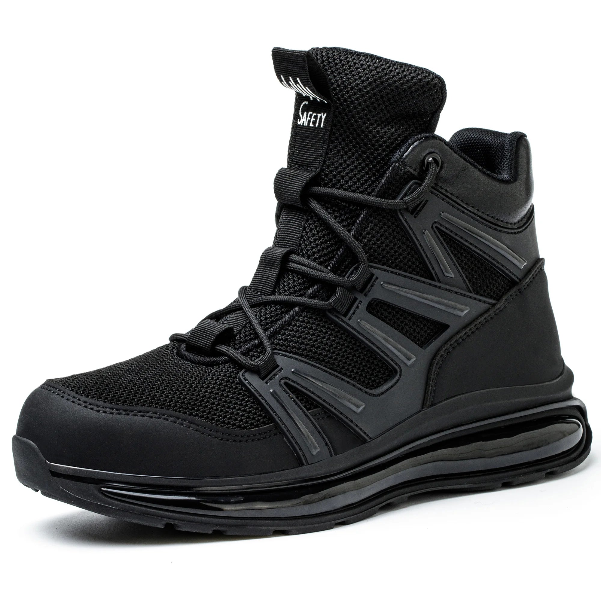 New Arrivals Air Cushion Sole Light Weight Breathable Upper Anti-smashing Metal Non Slip Work Men Steel Toe Safety Shoes