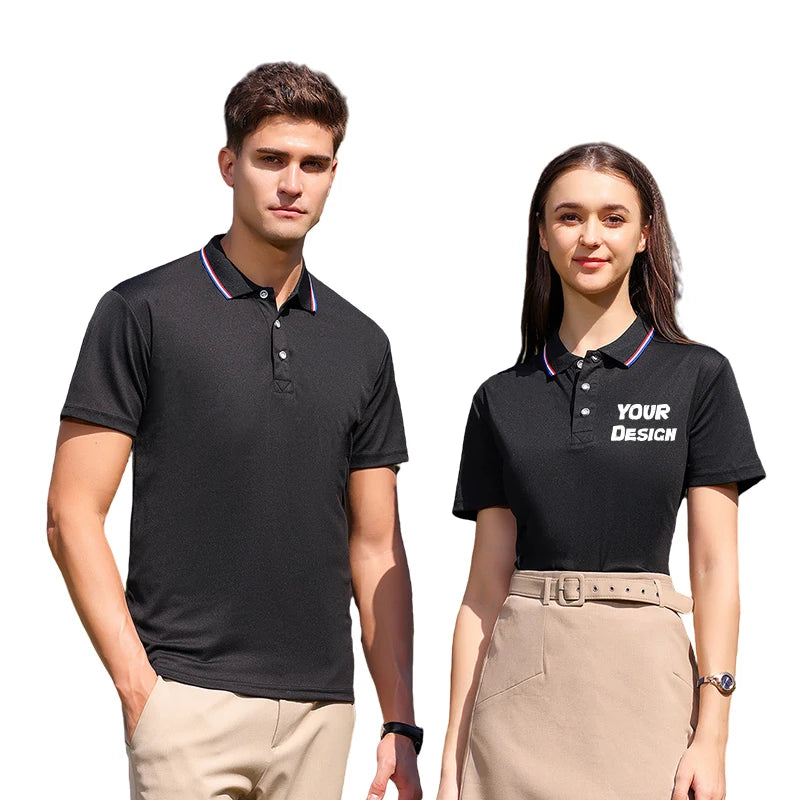 Wholesale  Custom  Printing Embroidery Logo Men's Polo Shirt Plain Blank Golf Polo T-shirt