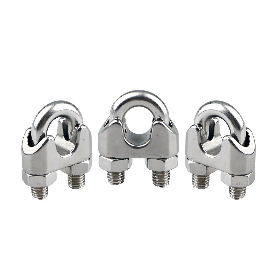 Clamp Wire Rope Clips M2/3/4/6/8/10/12/14mm Wire Rope Clip Cable Bolts Rigging Hardware Clamps 304 Stainless Steel