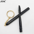 Custom Logo New Design JDK Black Brow Lash Brush Spoolie Keyring Spooly for Eyelashes Retractable