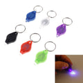 Custom Mini Blacklight Keychain 395nm UV LED Light for Glowing Herkimer Rings Ultraviolet Light Key Chain Keyring Keyholder