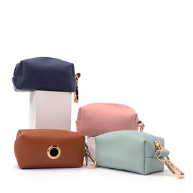 New Arrival Laserable Leatherette Waste Bag Dispenser Outdoor Leatherette Personalized Dog Pet Poop Bag Holder