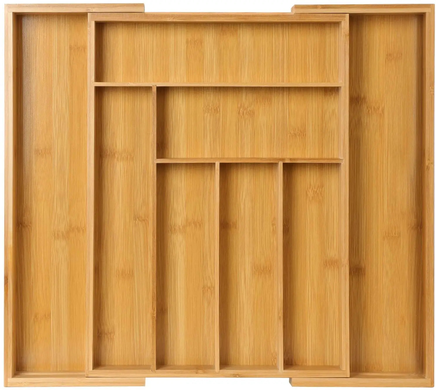 Fancy Kitchen Utensils Knives Tool Cutlery Tray Cabinet Divider Holder Bamboo Expandable Adjustable Drawer Organizer