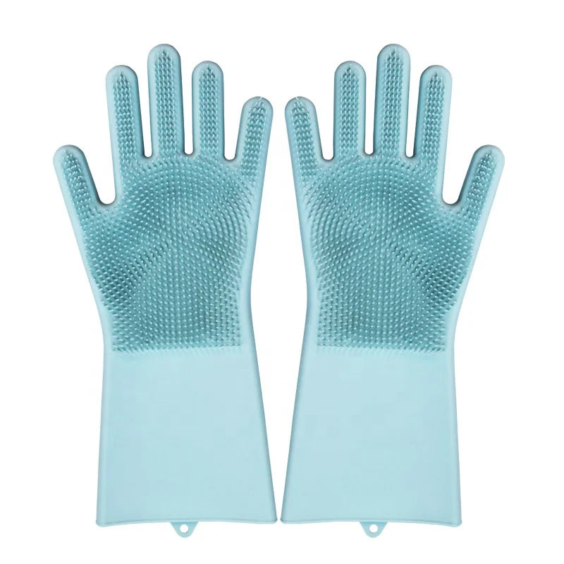 Hewang Silicone Manufacturer Heat Resistant Silicone Hand Gloves Long Waterproof BBQ Smoker Oven Mitts for Kitchen Dish Washing
