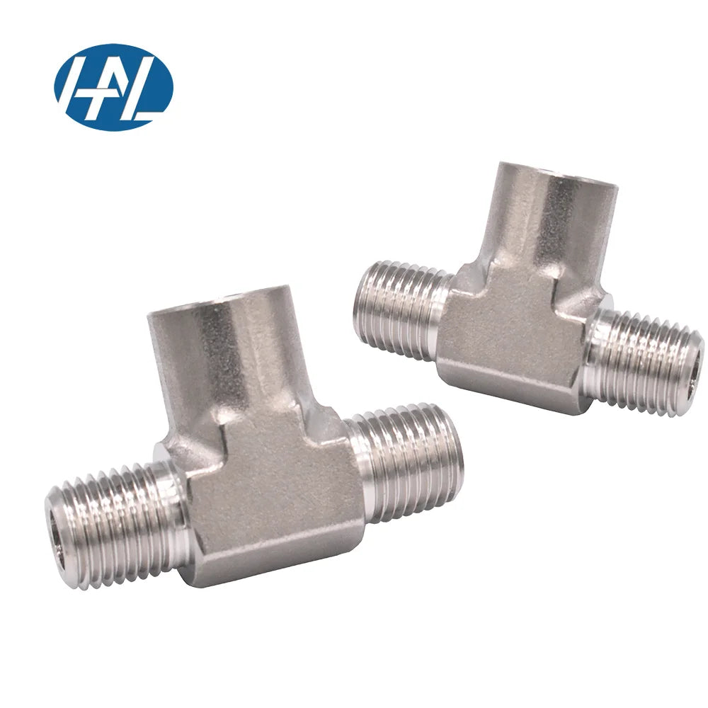 Swagelok Stainless Steel 3-Way Male Female Connector Fitting Pipelines-Female Branch Tee NPT Smooth Forged 1/8 2 0~25 MPa 200