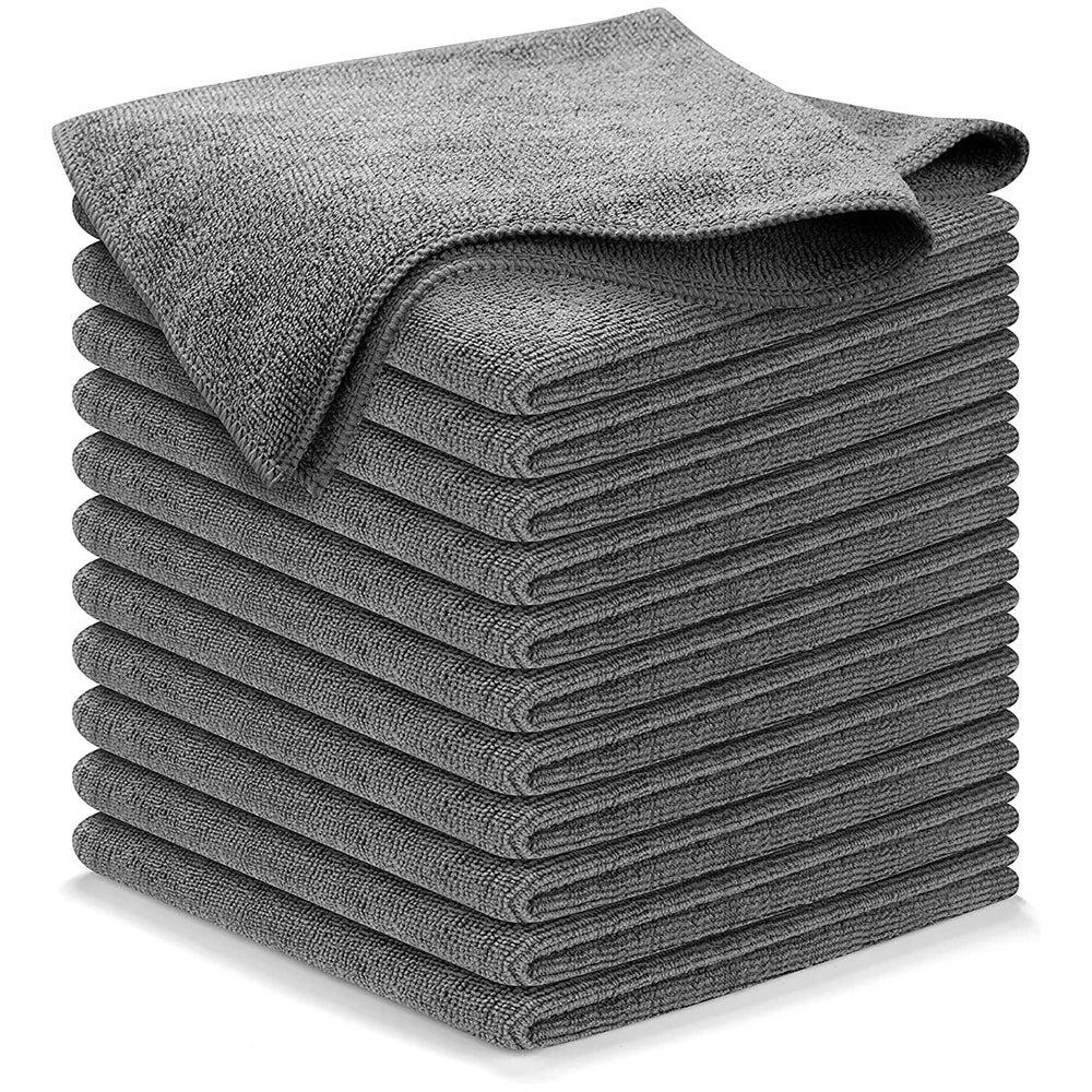 Professional 300gsm Black Microfiber Towels Scratch & Lint Free Absorbent & Sustainable Car Wash Kitchen Cleaning Auto Detailing