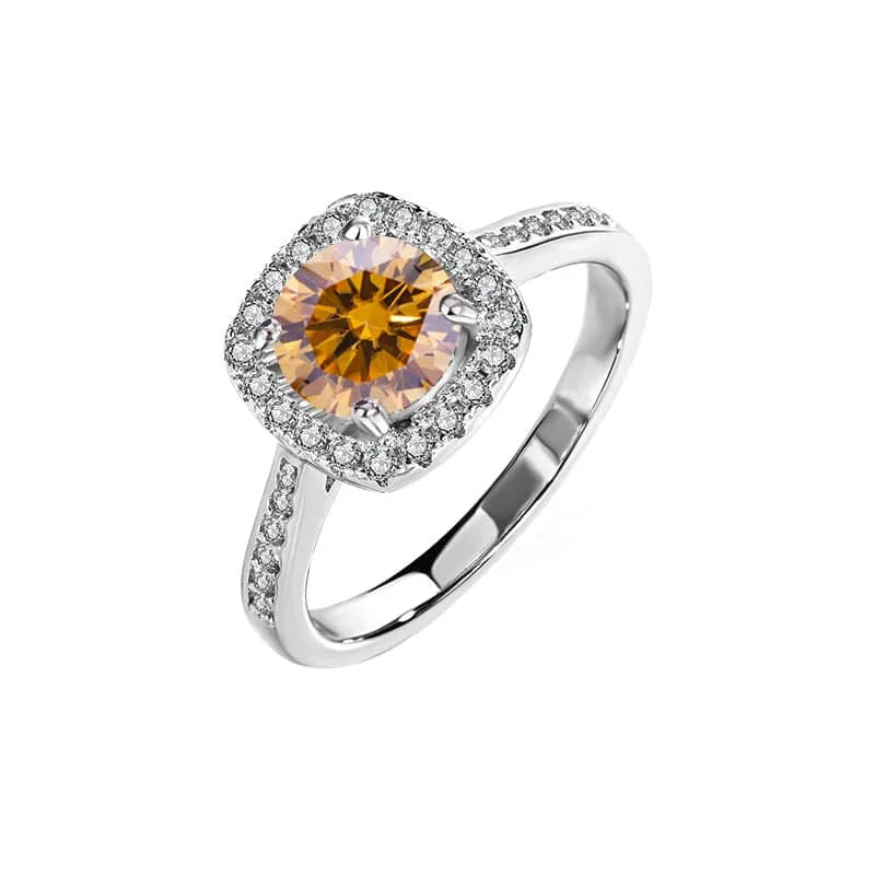Factory Wholesale 1/2/3Carat Shape Pass Diamond Tester D Color Moissanite Ring VVS1 Clarity Excellent Cut Rhodium Plated GRA