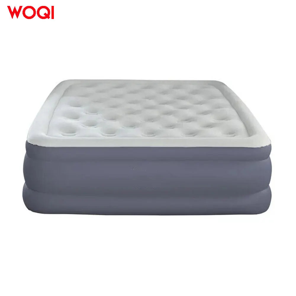 WOQI Luxury Large Size PVC Inflatable Mattress Travel Home Inflatable Bed with Built in Pump